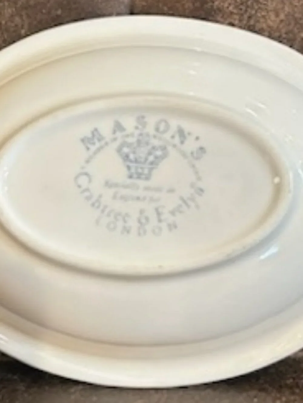 Vintage Blue and White Transferware Ceramic Soap Dish
